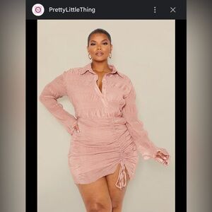 Pretty little thing plus dress plisee dress